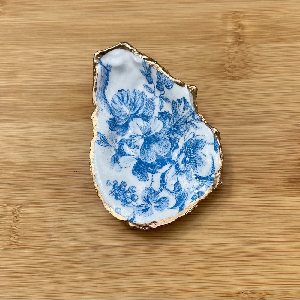 Hand Painted Natural Real Oyster Shell